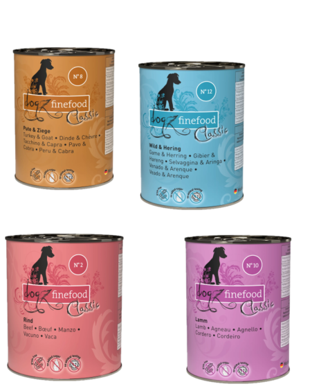 Dogz finefood 800g (bœuf, dinde et chèvre, agneau, gibier et hareng)
